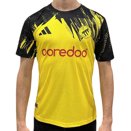 Maillot Officiel USM El Harrach 2024/2025 – Édition Jaune & Noire