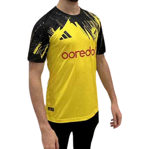 Maillot Officiel USM El Harrach 2024/2025 – Édition Jaune & Noire