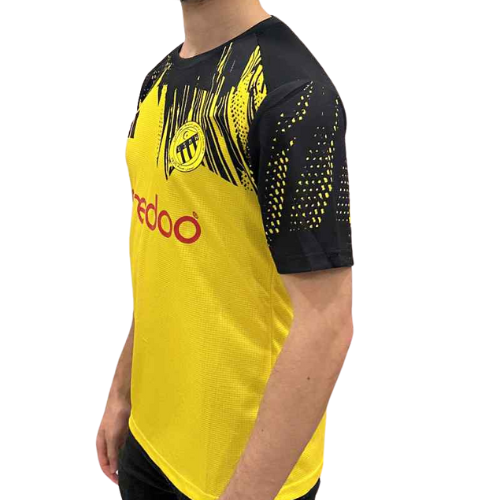 Maillot Officiel USM El Harrach 2024/2025 – Édition Jaune & Noire