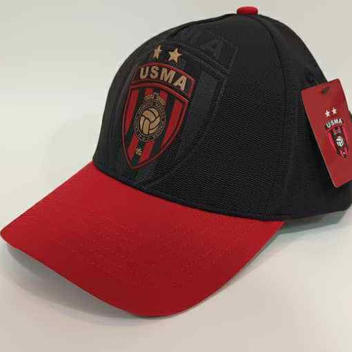 Casquette USMA – Noir/Haut, Rouge/Visière